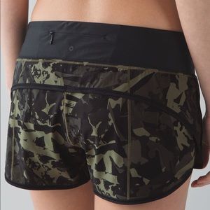 Lululemon Speed Up Camo Shorts